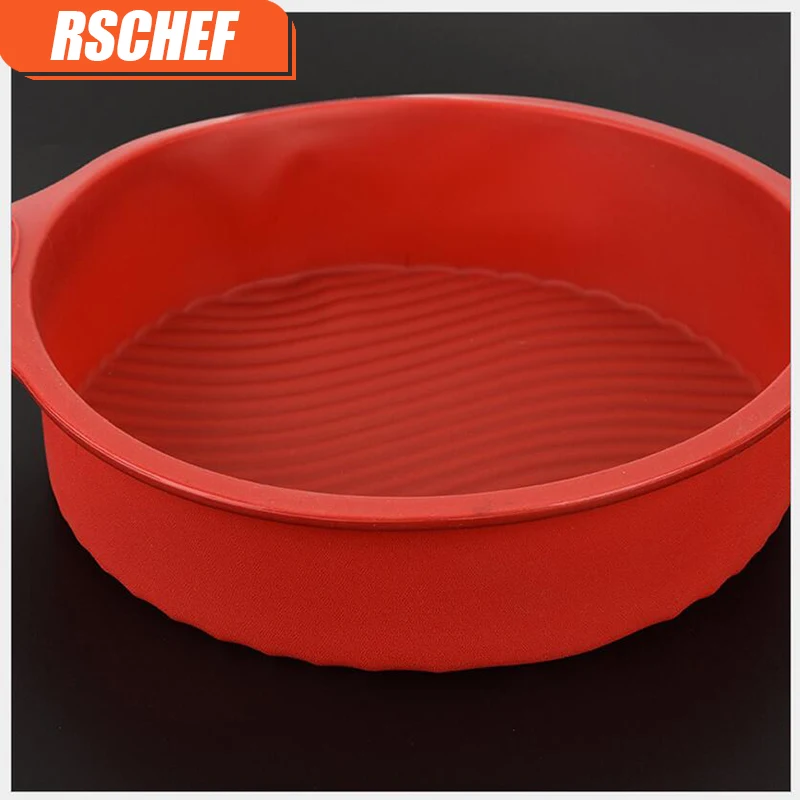Круглая силиконовая форма для пирога лоток выпечки высокотемпературный