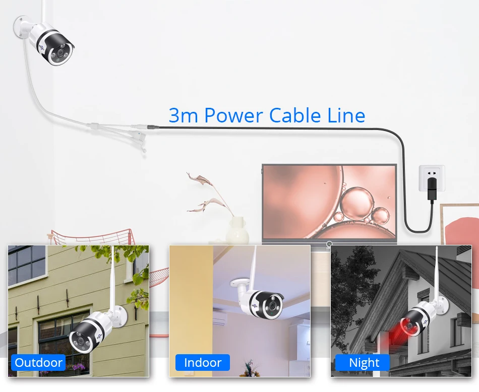 Hiseeu wifi уличная IP камера 1080P 720P Водонепроницаемая 2.0MP беспроводная камера безопасности металлическая двухсторонняя аудио TF карта Запись P2P пуля