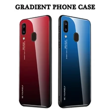 Чехол из закаленного стекла с градиентом для Samsung Galaxy A10 A20 A30 A40 A50