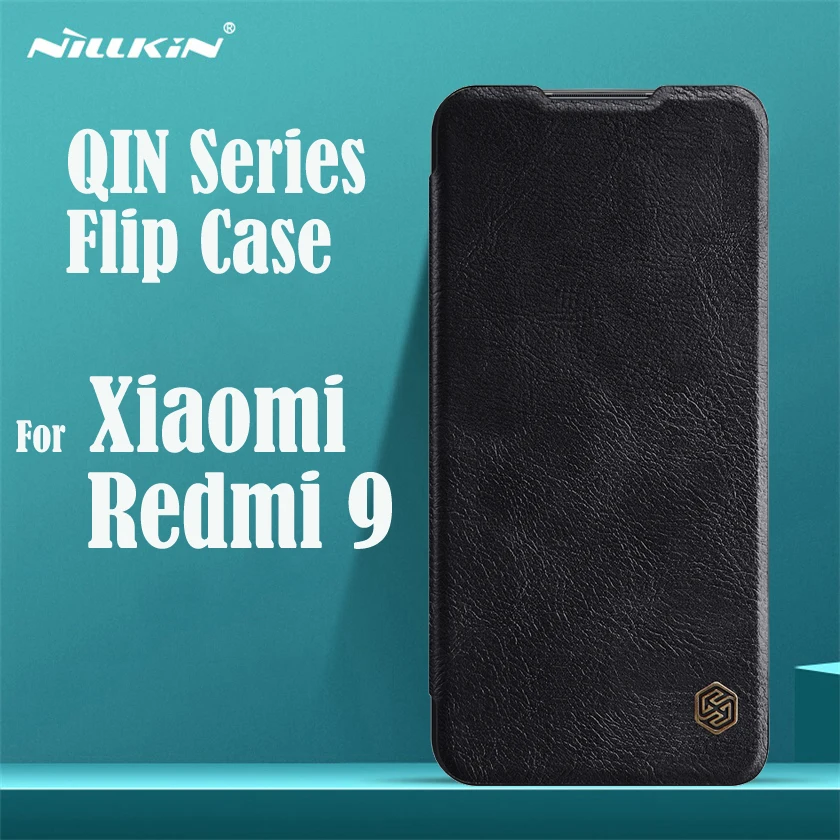 Чехол-книжка Nillkin QIN для Xiaomi Redmi 9 винтажный кожаный чехол-бумажник с кармашком