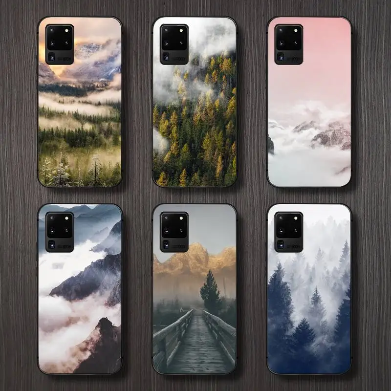 

mountain forest fog landscape Phone Case For Samsung galaxy A S note 10 12 20 32 40 50 51 52 70 71 72 21 fe s ultra plus