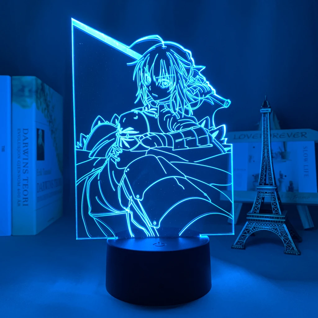 

Anime 3d Light Fate Stay Night Saber for Bedroom Decor Birthday Gift Manga Fate Stay Night Altria Pendragon Led Night Lamp