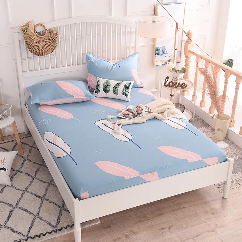 Наматрасник из 100% хлопка Защитные чехлы для кровати натяжная простыня с