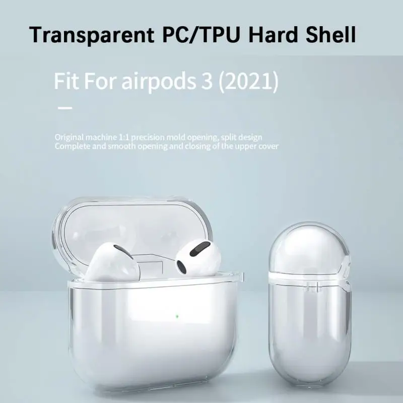 

Прозрачный чехол из поликарбоната/ТПУ для apple Airpods 3, чехол, противоударный и устойчивый к царапинам чехол для airpod 3, аксессуары для наушников
