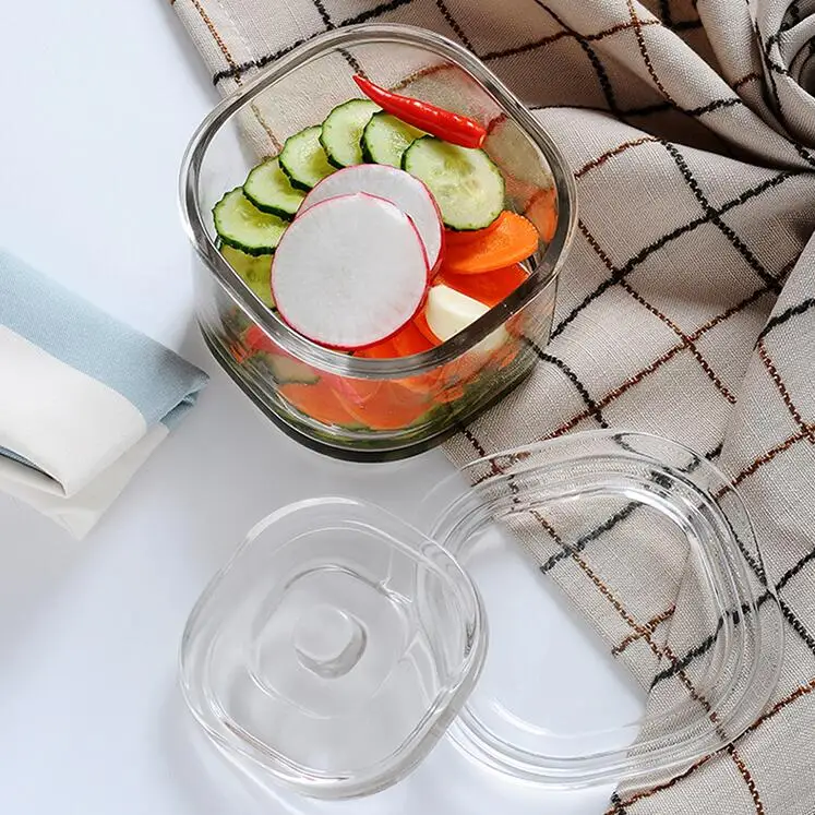 Кухонный стеклянный контейнер для пищевых продуктов японский Kimchi Mason Jar бытовой утолщенный один ночной маркер банки