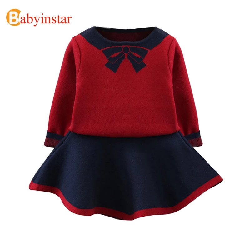 Детский трикотажный комплект из топа и платья на осень|girls clothing sets|clothing setsfashion girl |