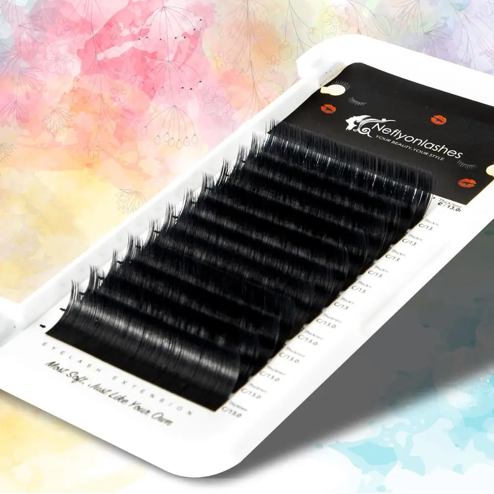Neflyonlashes в виде плоского эллипса для наращивания ресниц C CC D Curl отдельные