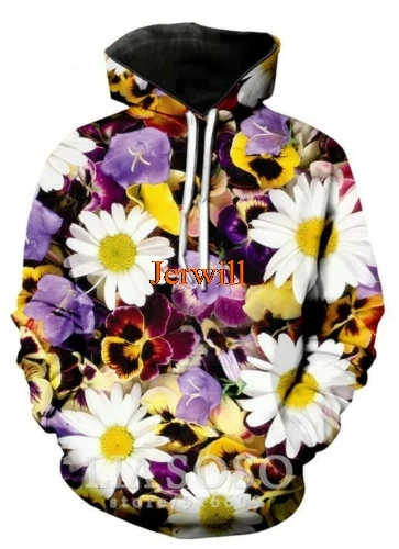 

Rose Printed Sweatshirt Unisex Womenmen Pullover Hipster Maple Color Hip Hop Flower Hoodies Streetwear