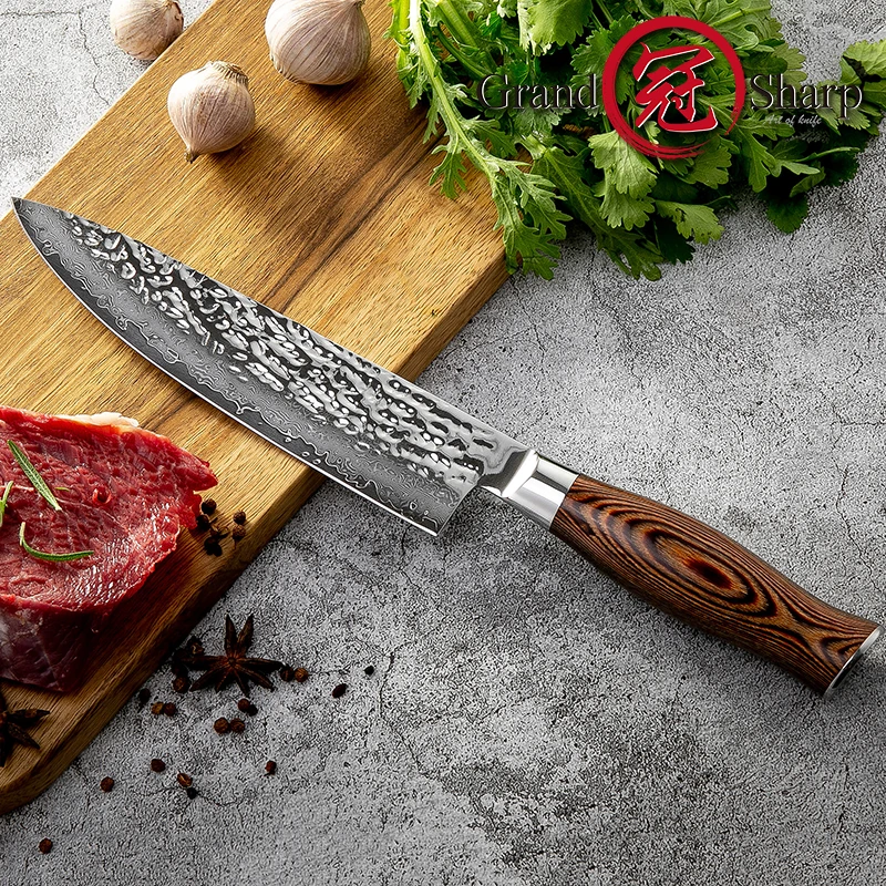 Нож шеф-повара GRANDSHARP VG10 7 5 дюйма японские кухонные ножи из нержавеющей стали