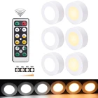 Светильник-шайба с дистанционным управлением, теплый белый + белый цвет, меняющий цвет, с сенсорным датчиком, светодиодная подсветка для кухонных шкафов