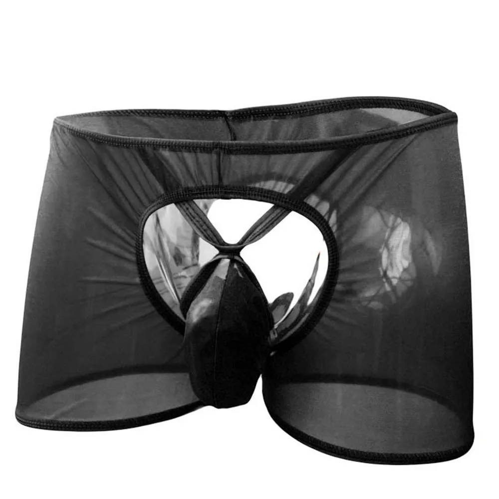 Мужские трусы-боксеры с отверстием для пениса и заниженной талией | Мужская