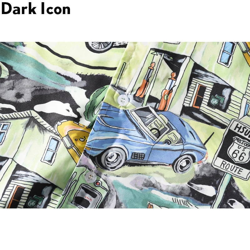 Уличная мода с принтом Dark Icon мужские Летние Гавайские рубашки винтажные шорты