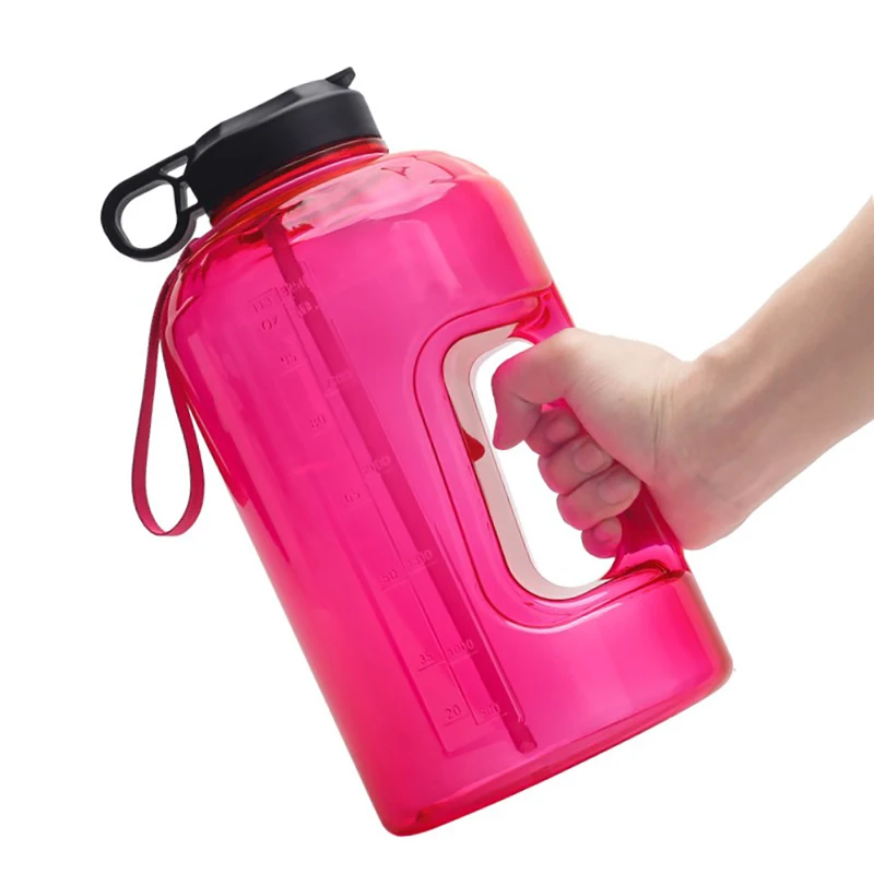 

Fit 3.78L 2.2L 1.3L 128oz Gallon Water Bottle with Straw Clear Plastic Drinking Bottles GYM Tool Jug BPA Free Sports Cup