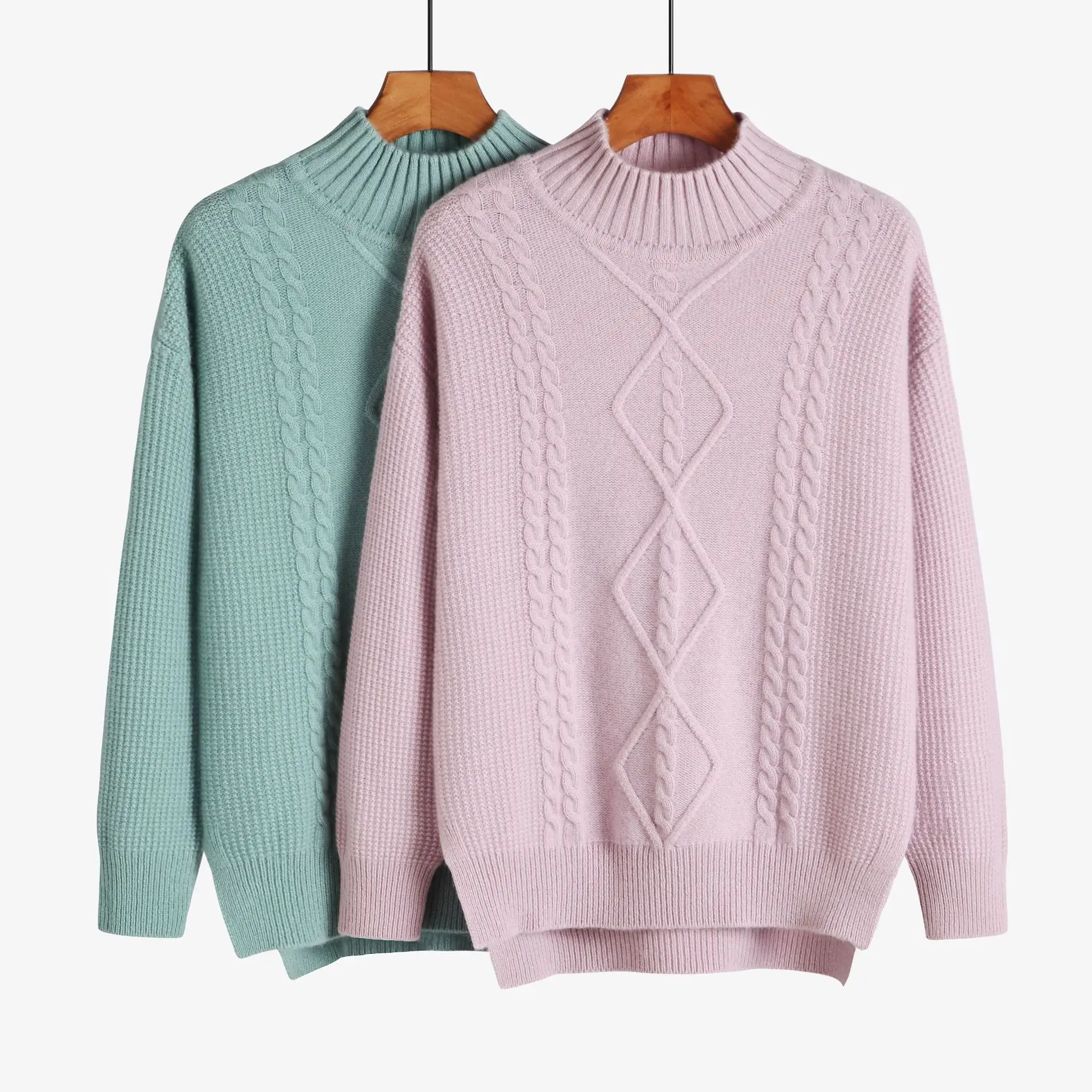 100 pure cashmere Sweater Women winter knitted turtleneck pullover Brand autumn hedging thicken Warm Koreanbottoming shirt | Женская