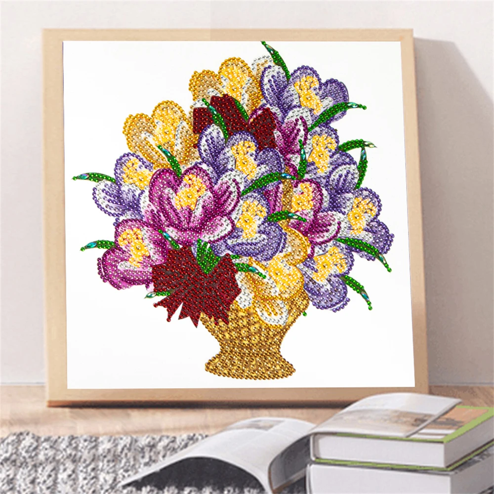 

Cusack DIY Flower Basket Diamond Painting for Room Wall Decoration 30 x 30 cm
