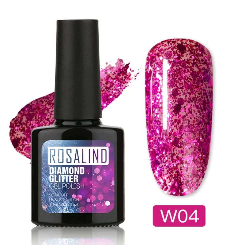 

ROSALIND Diamond Glitter Gel Nail Polish Paint Varnishes Lacquer for Nail Art