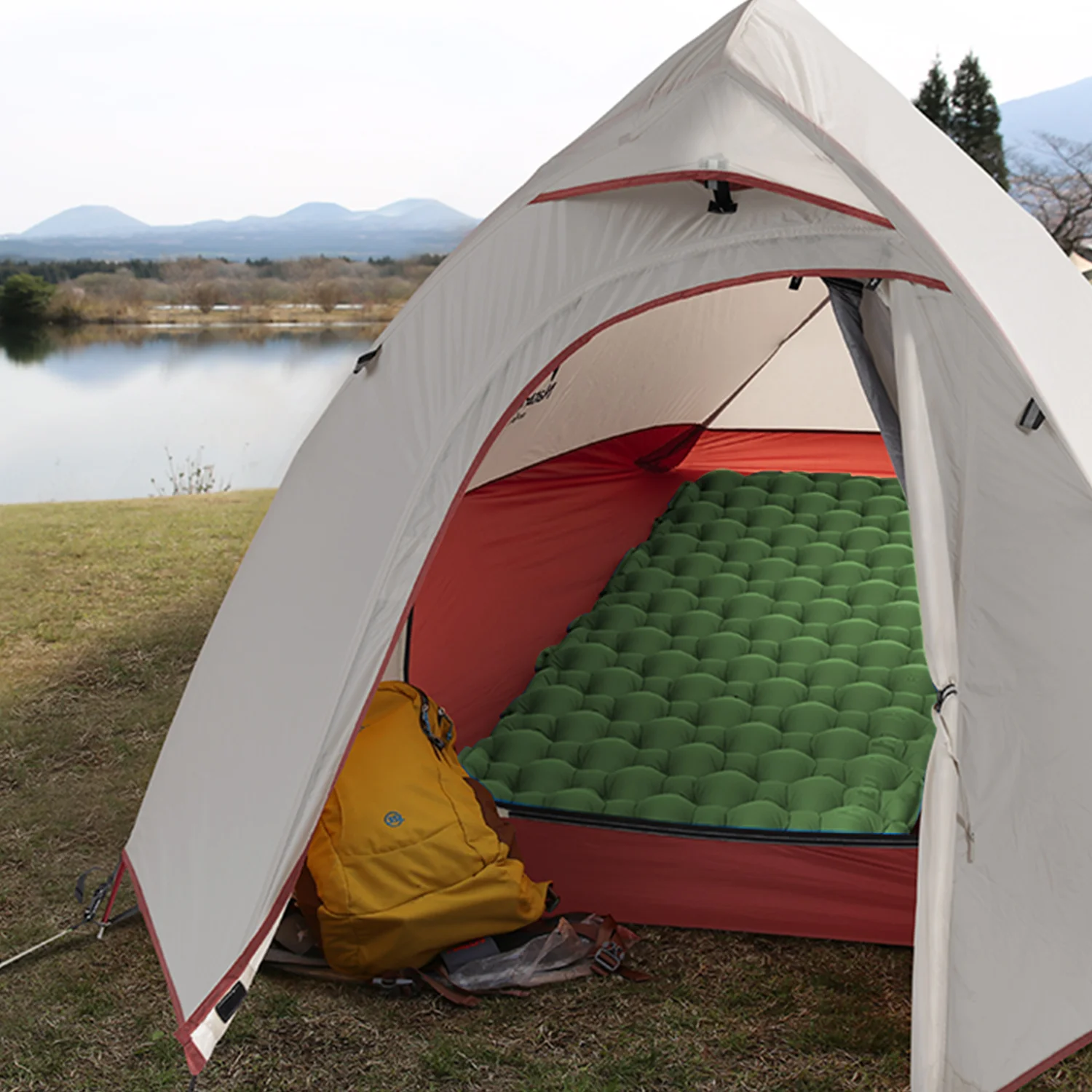 comprar Ultraleve Portátil Inflável Colchão Mochila à Prova Dwaterproof água Dobrável Cama Viagem Esteira De Acampamento Com Travesseiro