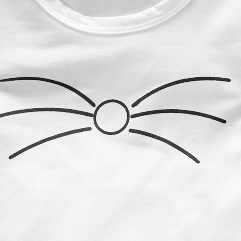 Модные милые комплекты одежды для девочек с мультяшным котом Детская футболка