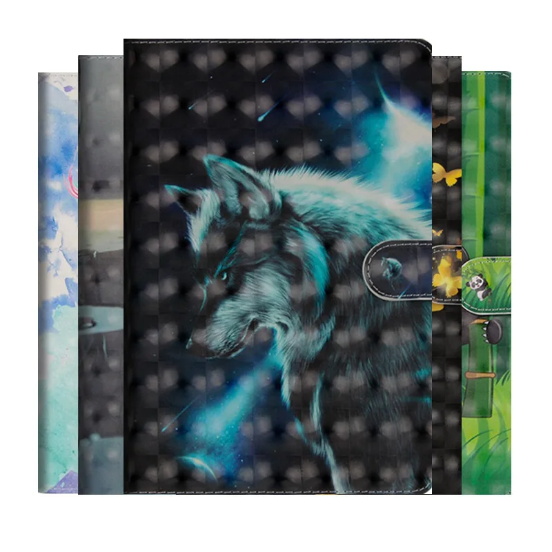 3D Чехол-книжка из искусственной кожи с принтом для Samsung Galaxy Tab E T560 SM-T560 T561 9 6 дюймов