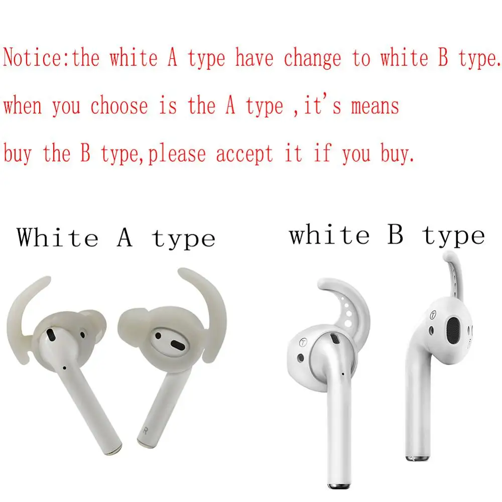 2Pcs In-Ear Eartips Earbuds Earphone Case Cover Skin for Apple iPhone 7 AirPods case амбушюры Drop shipping | Электроника