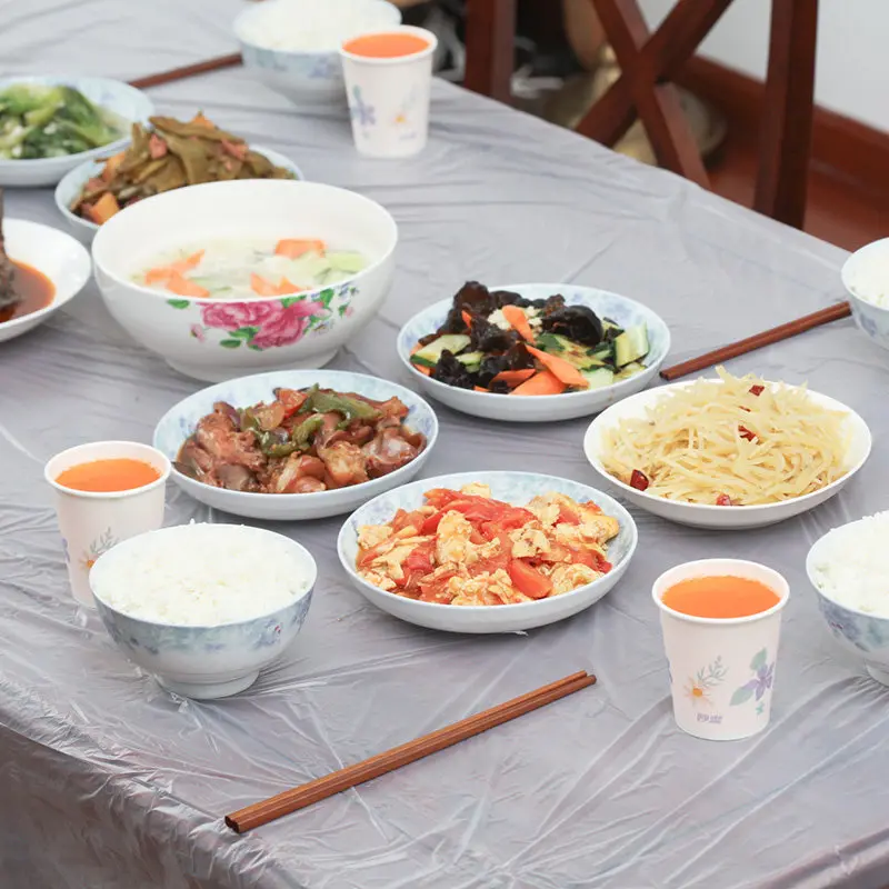 

Round Rectangular Plastic Tablecloth Disposable Party Wedding Decoration Outdoor Travel Thicker Tischdecke Home Decor EC50ZB