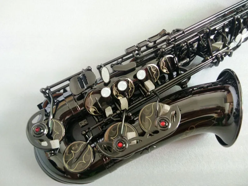 Новый музыкальный инструмент альт саксофон черный никелированный латунный EF и