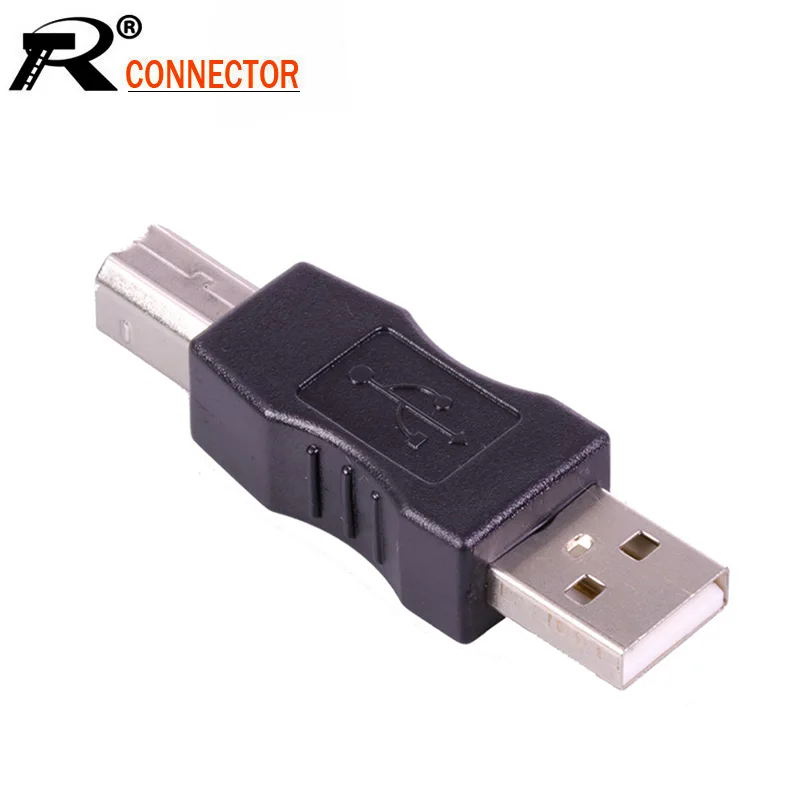 100 шт./лот USB 2 0 A-Тип штекер к B-Тип A на B M/M Соединительный адаптер конвертер |