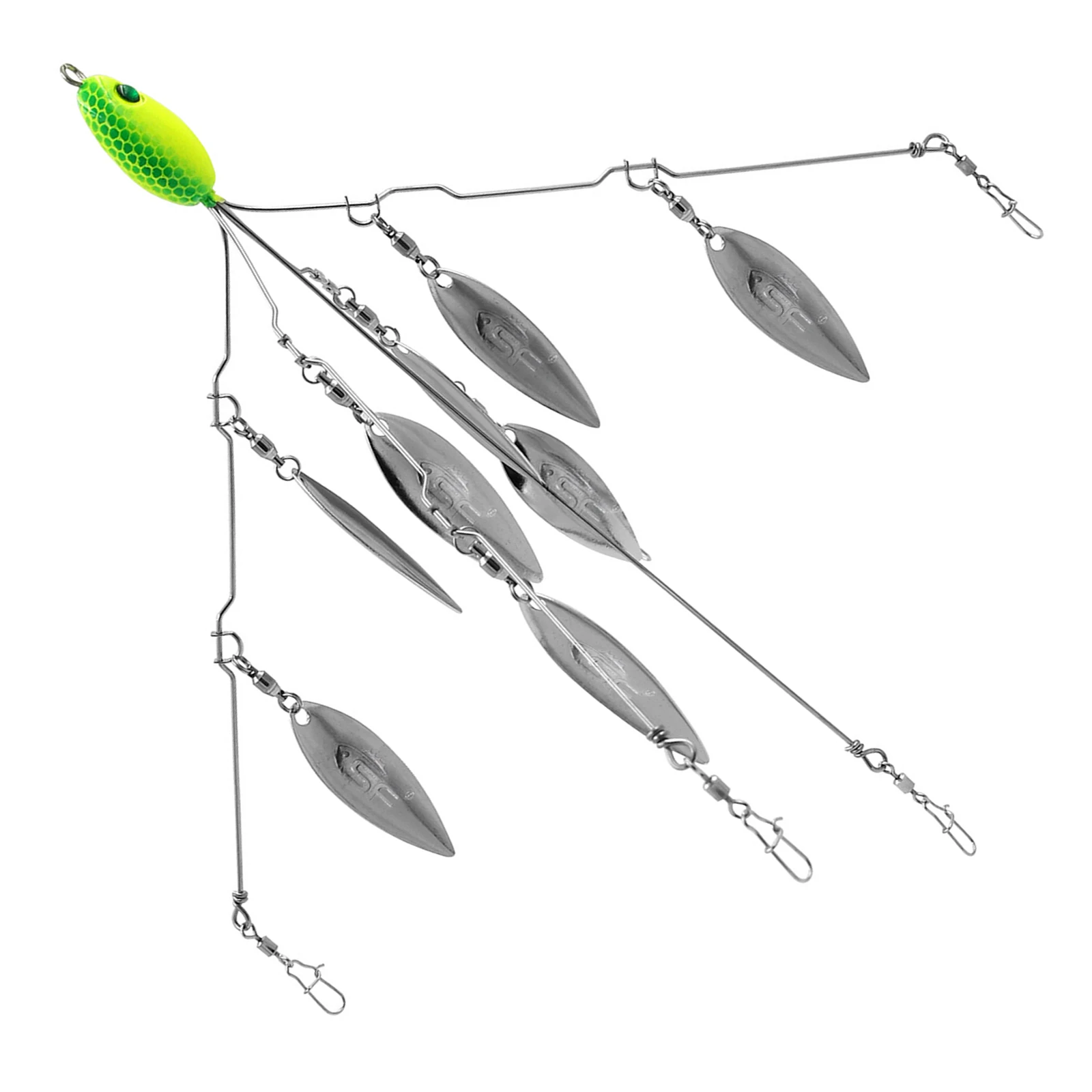 SF One 5 Arm 8 Bladed Bass рыболовный зонтик Алабама Rig Bass Bait Lure 1 OZ A