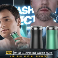 pocket size washable electric razor electric shaver rechargeable shaving machine for men wet dry dual use mini beard razor
