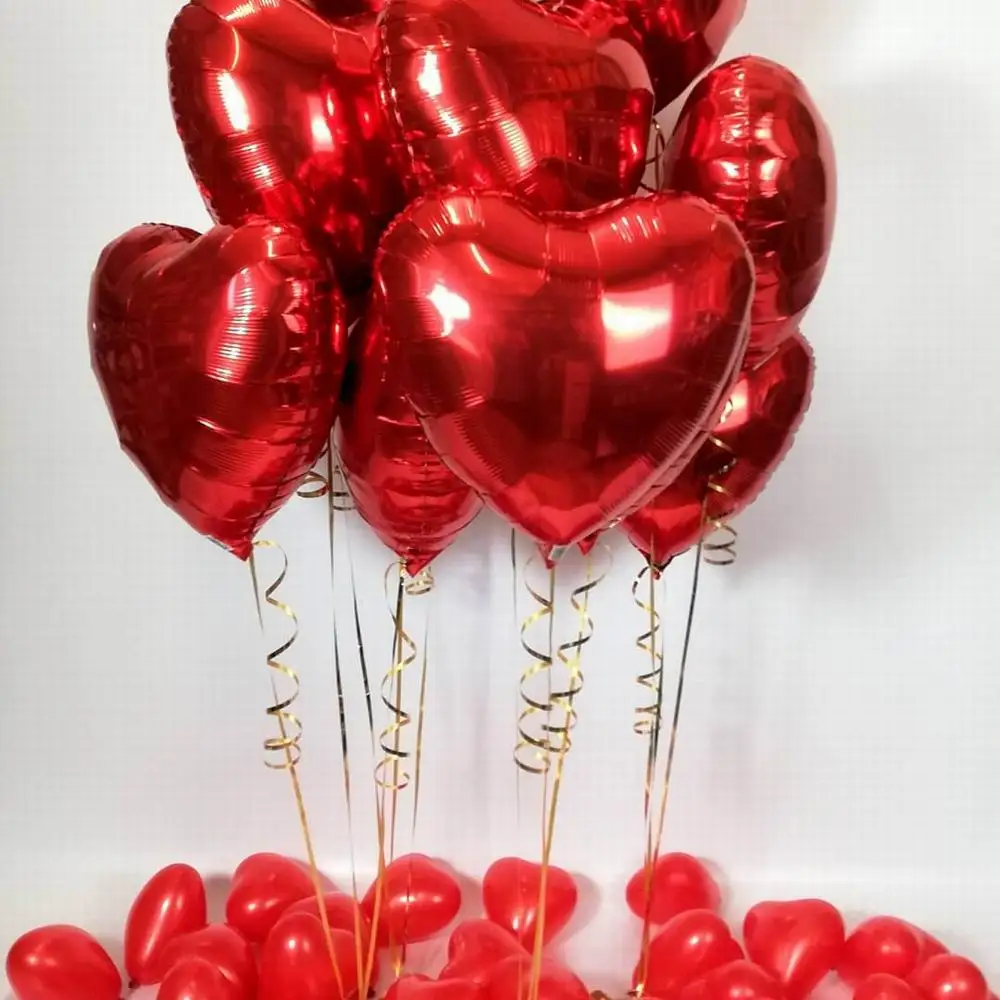 5 шт. надувные воздушные шары в форме сердца 18 дюймов|Воздушные и аксессуары| |