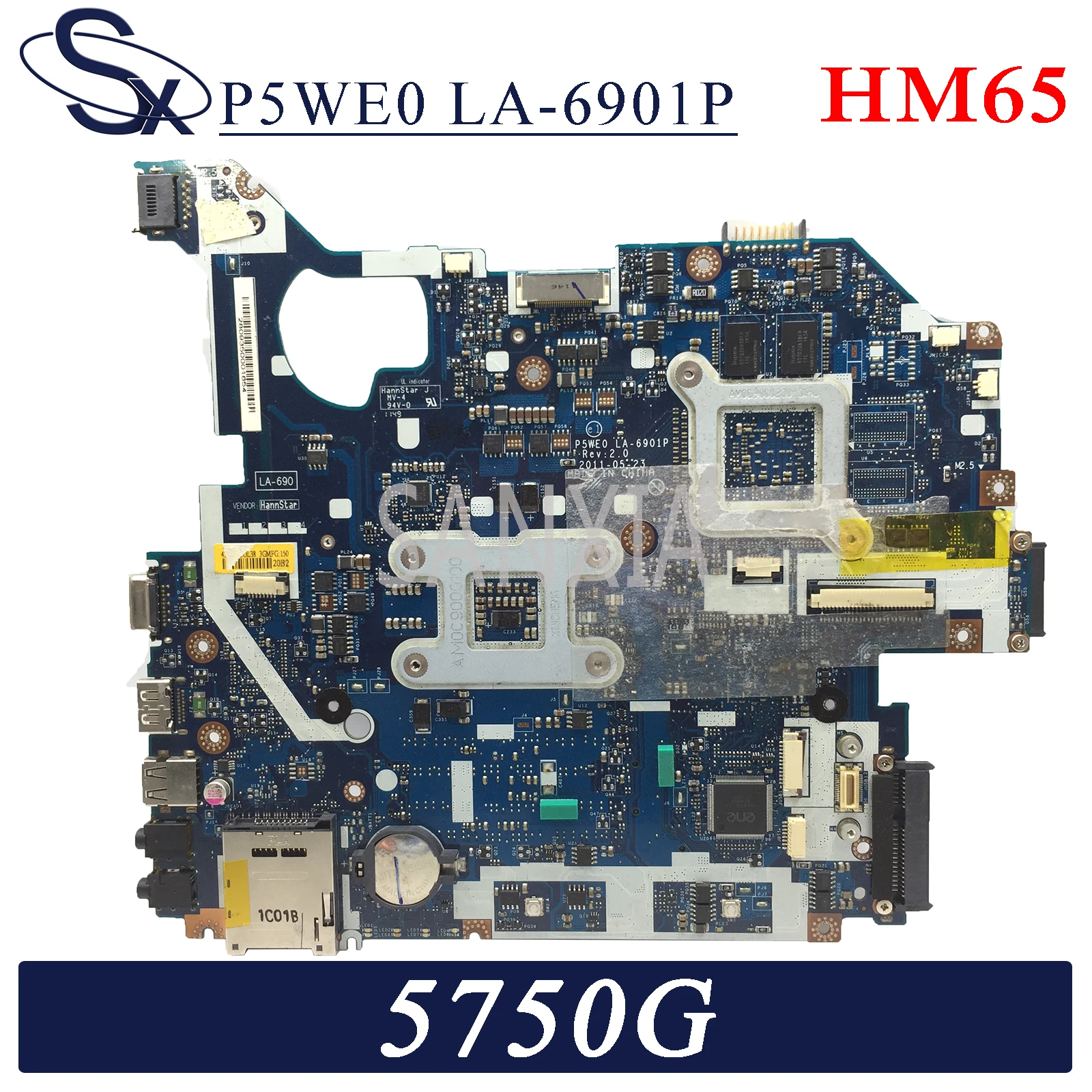 Материнская плата KEFU P5WE0 LA-6901P для ноутбука Acer 5750G 5755G 5750 оригинальная материнская