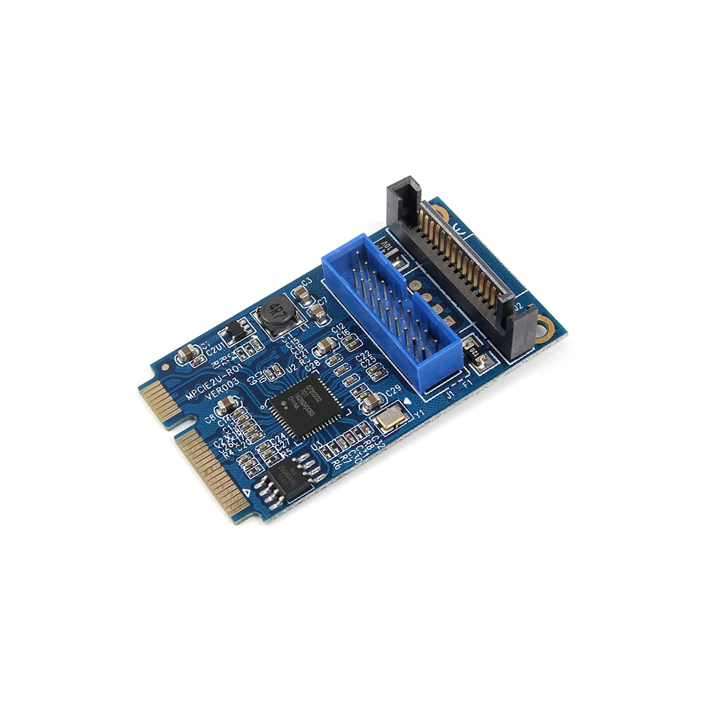 Mini PCI E до 19 pin USB 3.0 5 гбит/с двойной SATA USB3.0 мини адаптер расширения карты|Платы