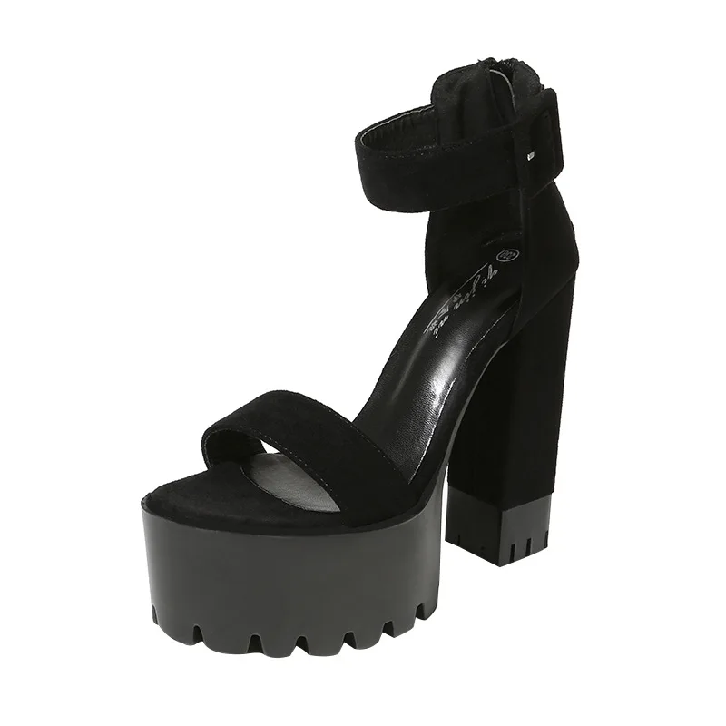 

15cm super high heel thick heel sandals for women