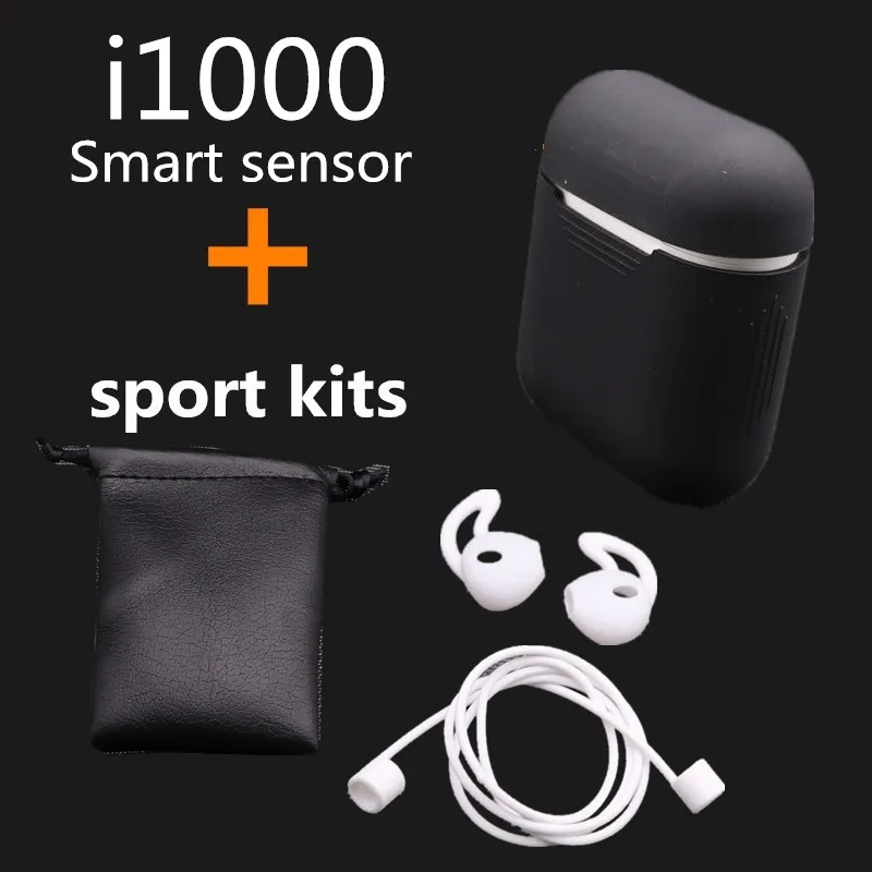 Черный I10000 tws 1:1 Smart sensor 8D Bass Pop Up Беспроводная зарядка Bluetooth наушники pk W1i1000 i200 i2000 i5000 i9000 tws - Цвет: Черный