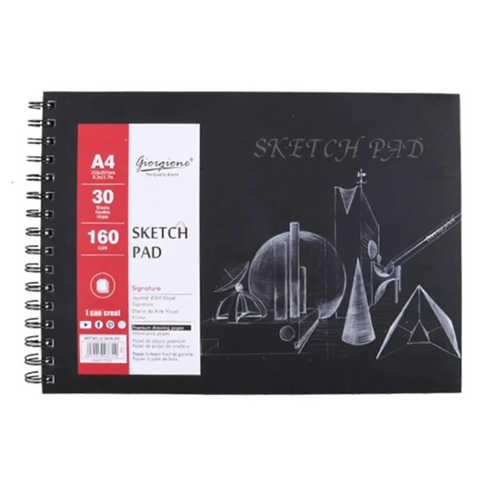 

Hardcover Sketch Pad Durable 2 Sizes For Kids Adults Professional Beginners 30 Sheets Suitable For Pens Pencils Sketching Stick