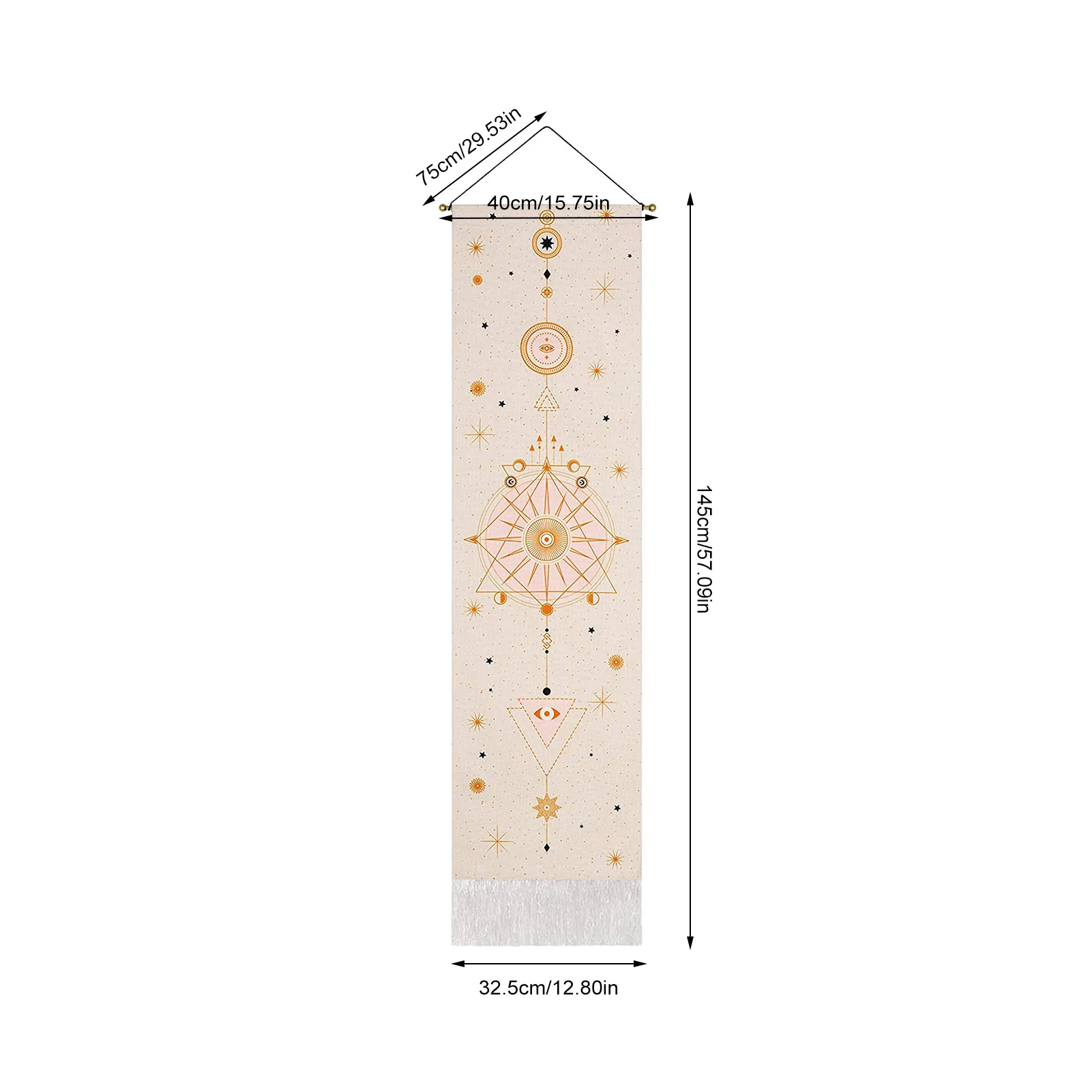 

Ramadan Star Sun Tapestry Eid Mubarak Wall Art Hanging Bohemian Moon Phase Pendant Muslim Home Party Decoration