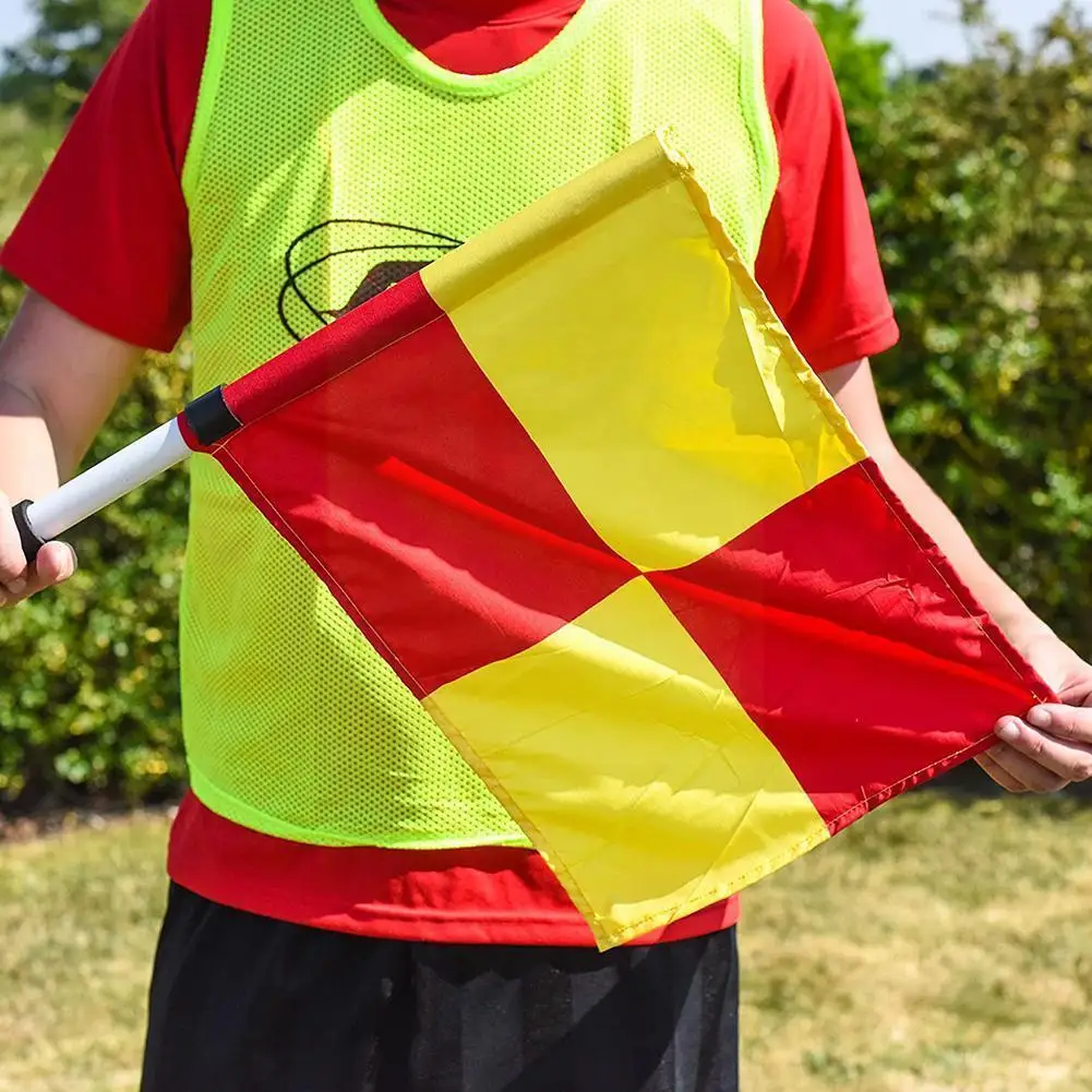 

Флаг футбольного судьи, ярмарка, спортивный матч, оборудование Linesman, флаги для футбола, поставки для судьи Gyh K1q9