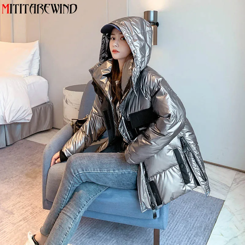 

2021 New Winter Parkas Woman Fashion Hooded Collar BF Style Women's Jacket Thick Warm Windbreaker Female Jacket Casual Outwear