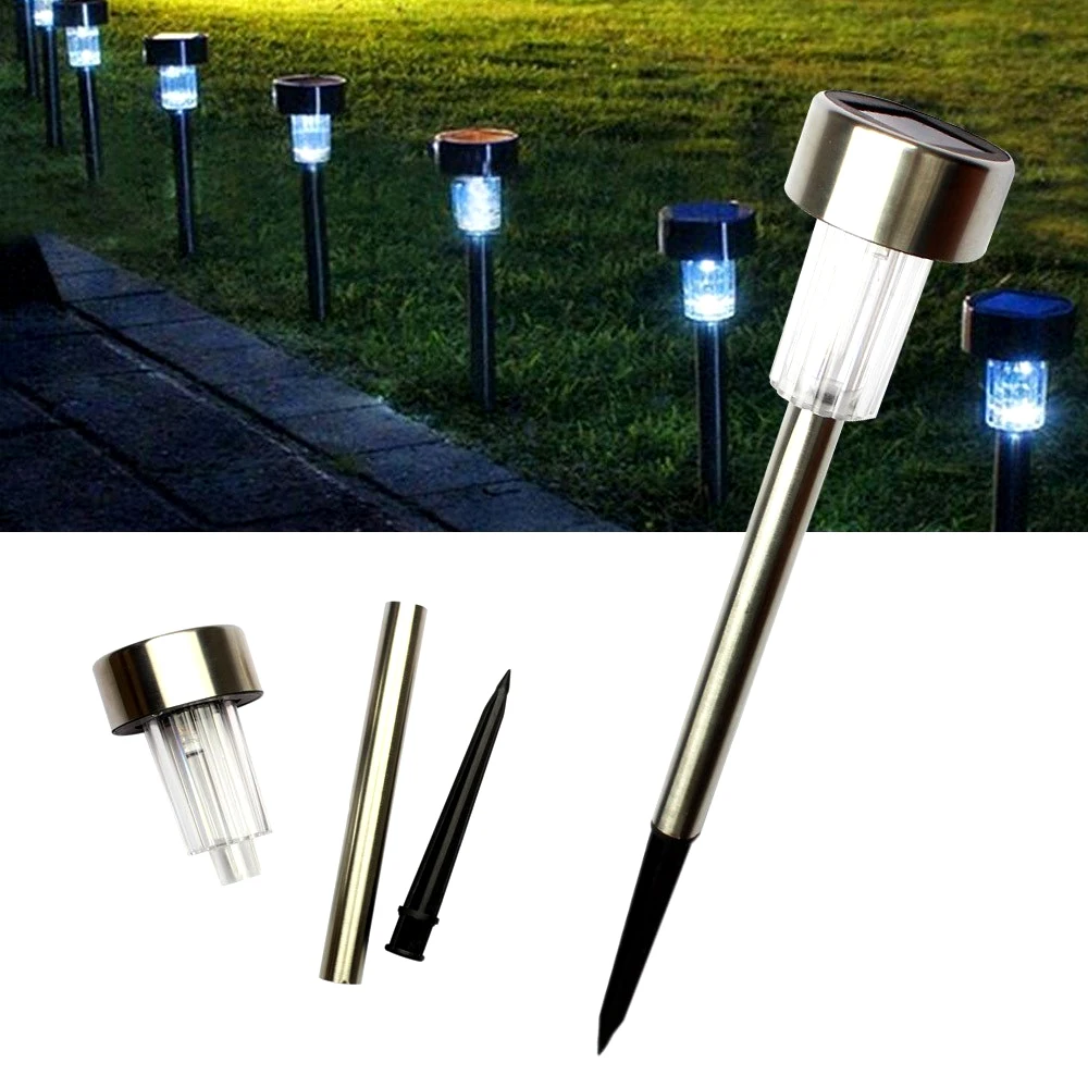 Солнечный уличный газонный светильник из нержавеющей стали s садовое