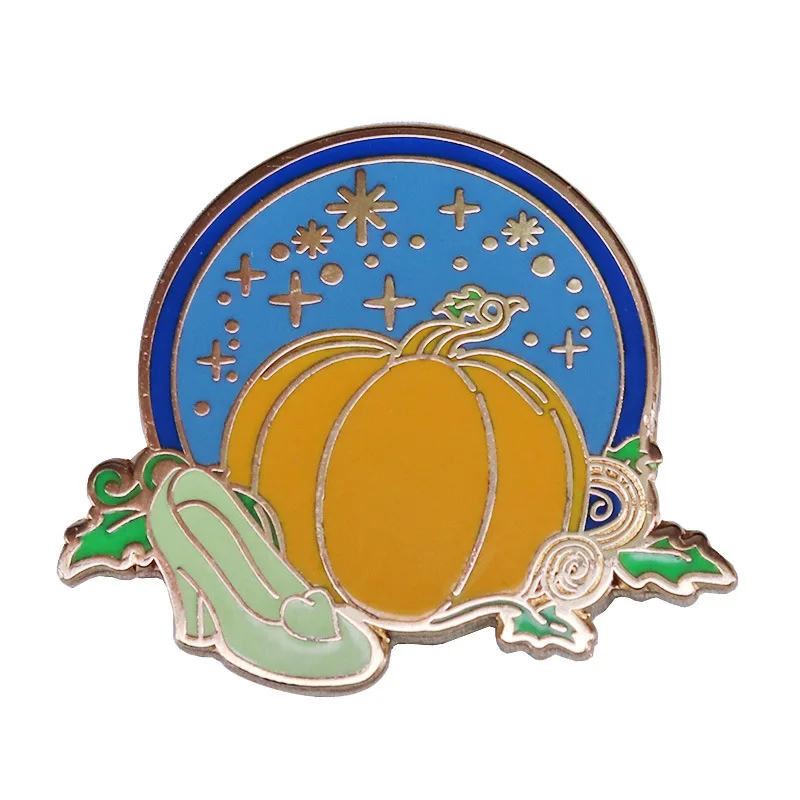 Брошь Золушка Диснея креативная металлическая брошь с кристаллами в форме