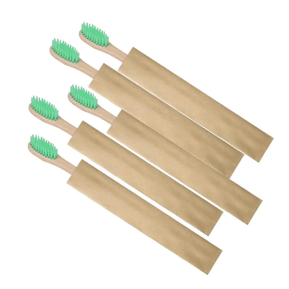 50 paper green 4 цвета 50 шт./лот зубная щетка из натурального бамбука уход за полостью рта ИНСТРУМЕНТ для здоровья экологически мягкая щетина белые зубные щетки - Цвет: 50 paper green
