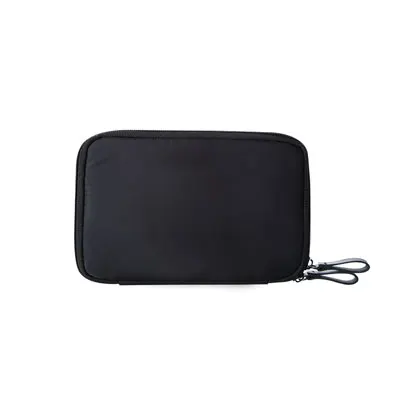 Black Size L Travel Digital Pouch Nylon Travel Passport Case Multi Purpose Zipper Card and ID Holder Cable Gadgets Organizer - Цвет: Black Size L