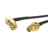 1pc new sma female jack nut to rp sma male plug right angle female pin rg174 cable 20cm 8 adapter wholesale fast ship