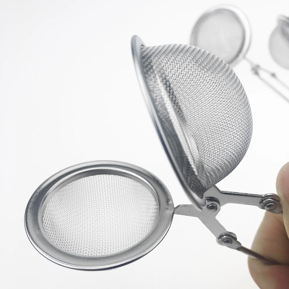 Зажим ручка Нержавеющая сталь Чай Infuser Сфера с черной фильтр Кофе K888|Ситечки для