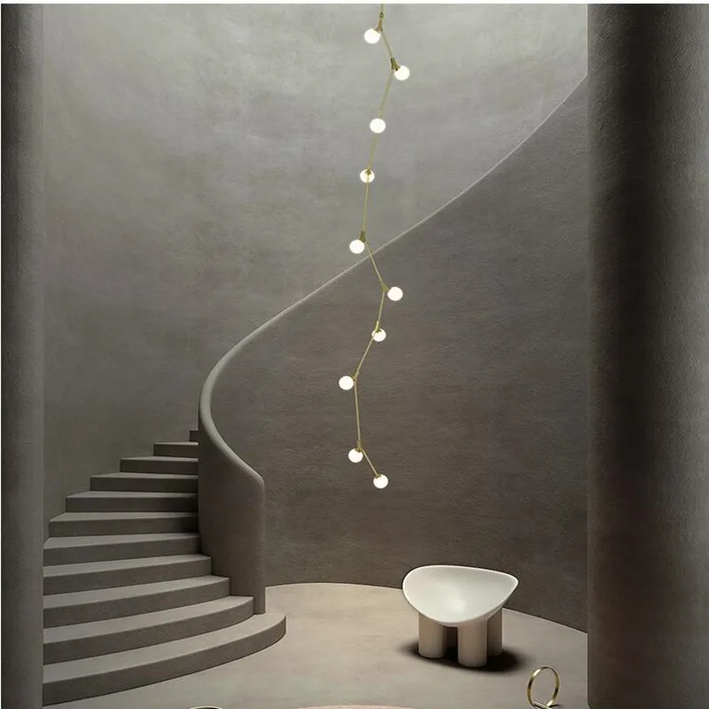 Креативная лоза люстра для виллы лестницы Потолочная подвесная освещение отеля