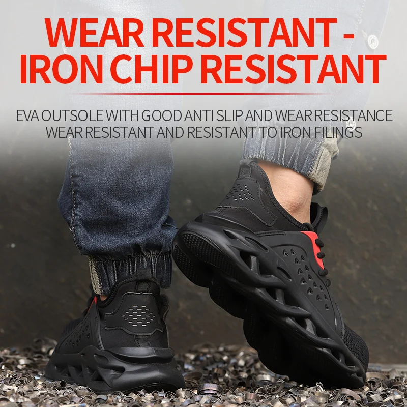 2020 Новая рабочая обувь со стальной вставкой на носке Мужские защитные