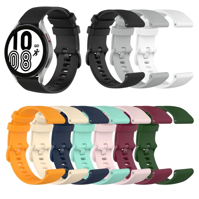 

Silica Strap Compatible with Samsung-Galaxy Watch4 Waterproof Durable Band Fashion Bracelet Replacement Sport Wristband