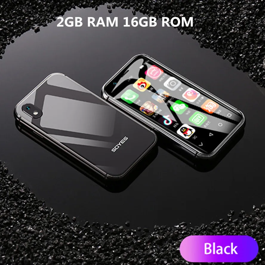Black 2GB 16GB Мини-смартфон SOYES XS 3 ''3 GB+ 32GB 2GB+ 16B Android Face Recognion 1580mAh 4G Wifi резервный карманный мобильный телефон PK 7S Melrose - Цвет: Black 2GB 16GB
