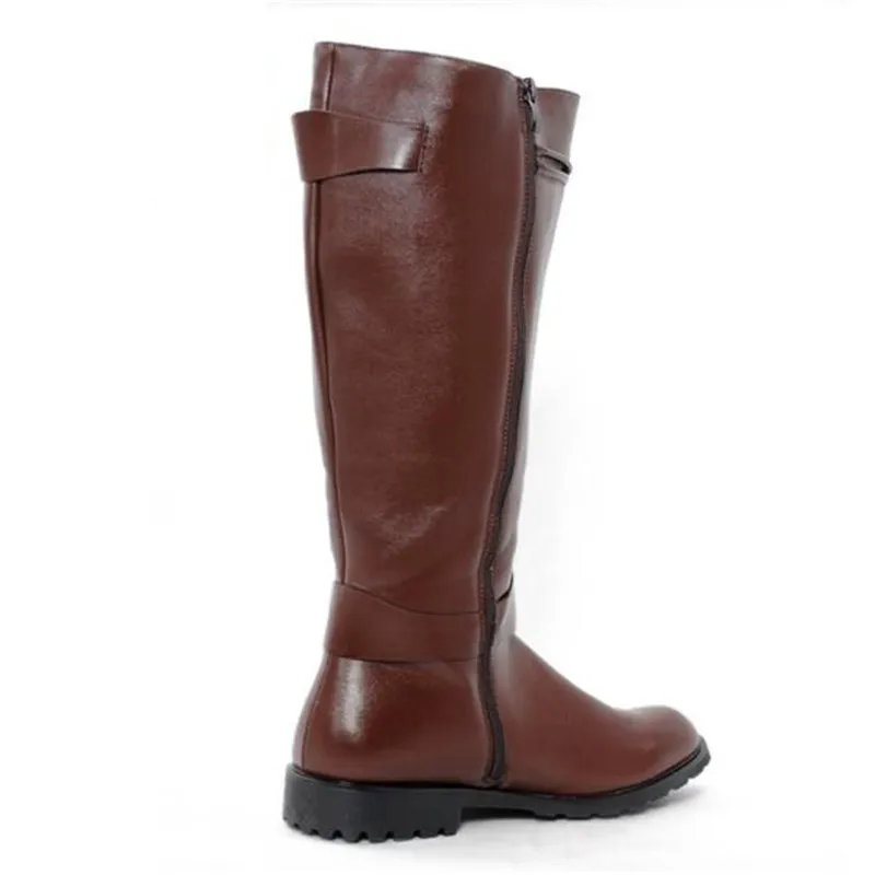 Мужские демисезонные длинные ботинки размера плюс 37 46 винтажные черные мужские