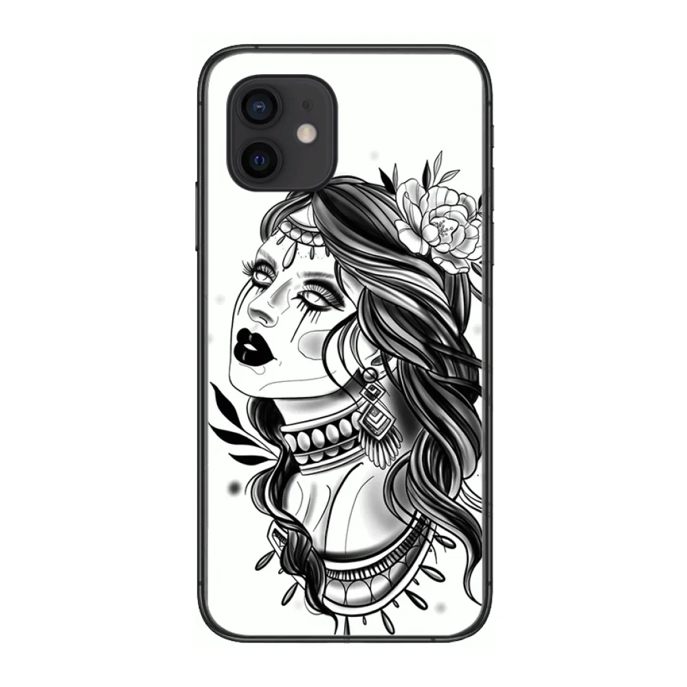 

Art style Soft silicone TUP Cool Matte Style Phone Case cover For iphone 12 pro max 11 8 7 6 s XR PLUS X XS SE 2020 mini blac